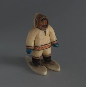 Image of Figure on Snowshoes in Labrador-Style Anorak